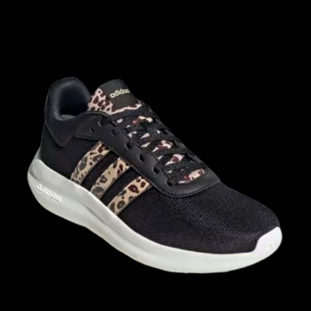 Adidas Lite Racer 4.0 Leopard Print Womens Black Magic Beige Brown